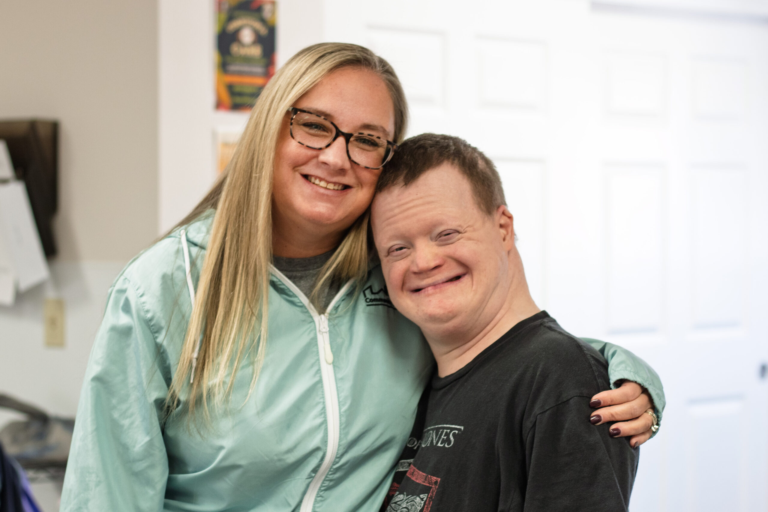 Jennifer with a participant at Kenny Wilson Center
